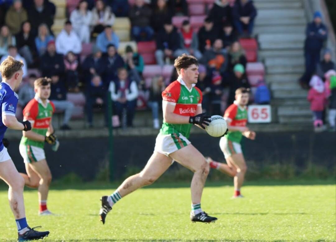 Ballinora's Shane Kingston on the move during the Muskerry U21 A football championship final against Naomh Abán in Ovens back in February. Picture: Nick Mayer