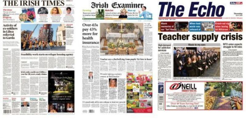 What the papers say: Thursday's front pages What the papers say: Thursday's front pages