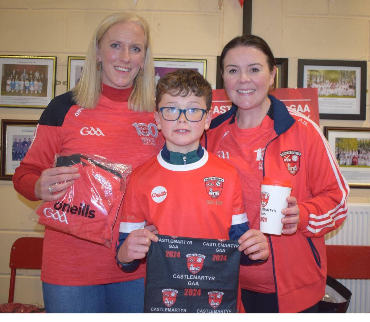 Paula Lynch with Jonathan and Elaine Bowens at the launch of the Castlemartyr GAA Centenrary Year celebrations