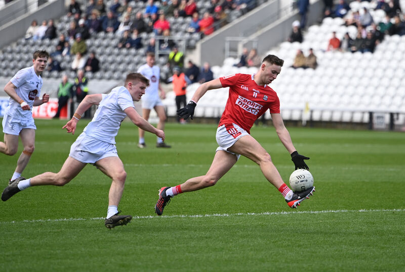 Cork captain Hugh O'Connor in action in the U20 football challenge match against Kidare at SuperValu Páirc Uí Chaoimh last month. Picture: Larry Cummins