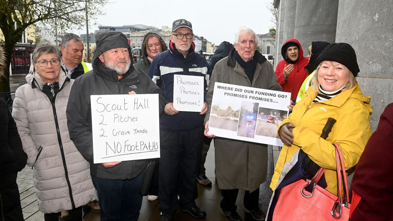 'We need infrastructure': Kilcully locals protest at City Hall calling for road safety measures