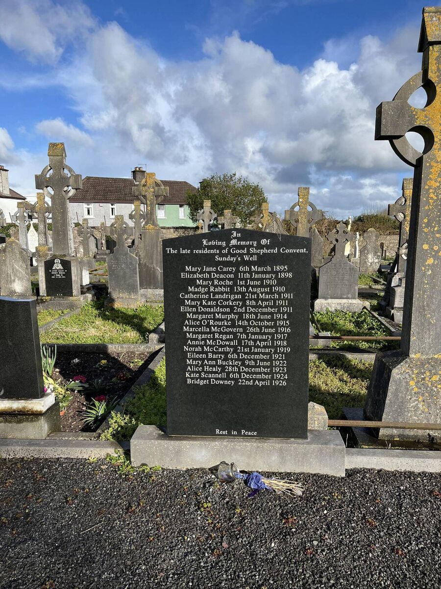 One of the gravestones commemorating the women enslaved in the God Shepherd Magdalene laundry in Sunday's Well. Picture: Donal O'Keeffe One of the gravestones commemorating the women enslaved in the God Shepherd Magdalene laundry in Sunday's Well. Picture: Donal O'Keeffe