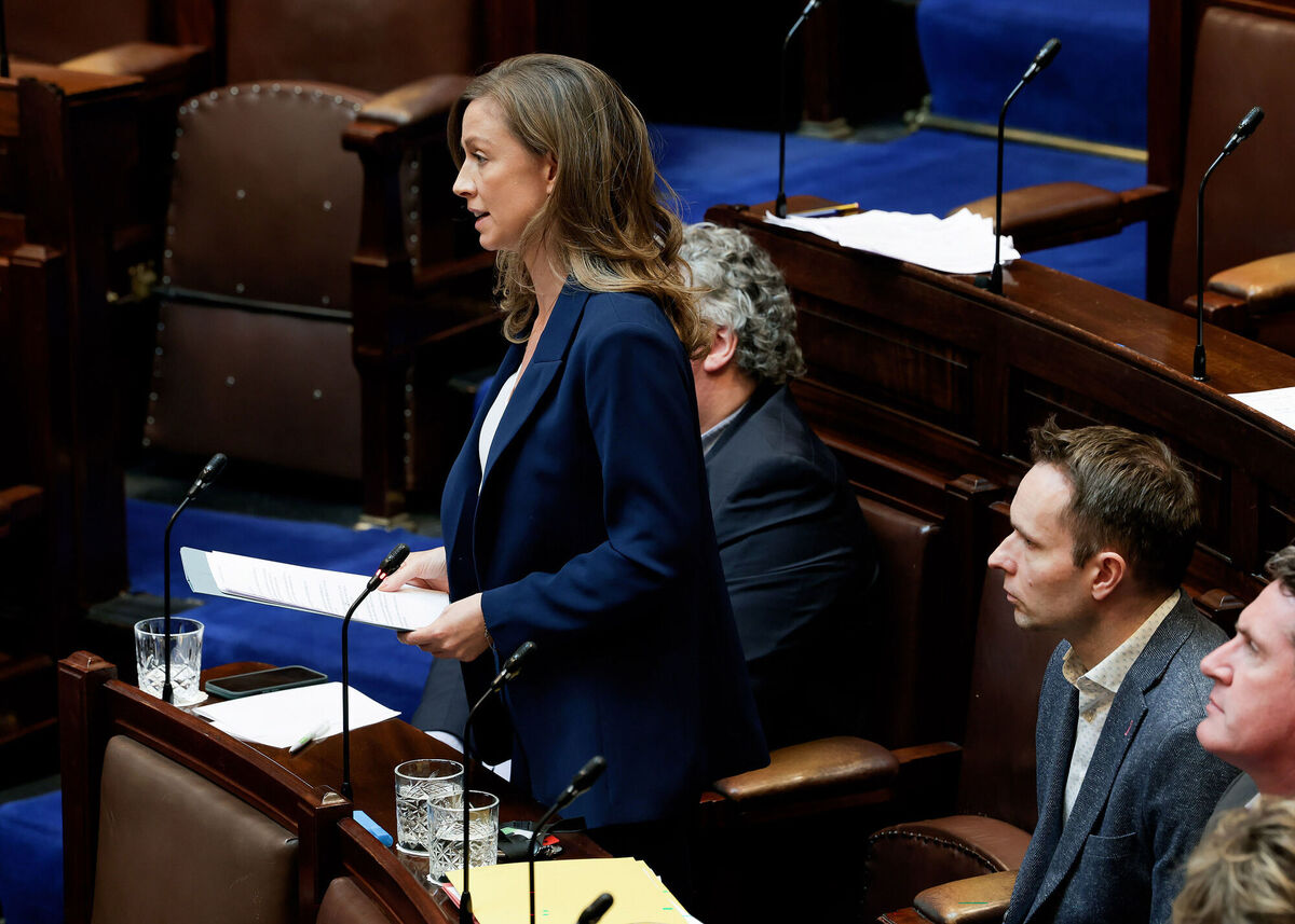 Social Democrats leader Holly Cairns in the Dáil Chamber, Leinster House, Dublin ahead of Fine Gael leader Simon Harris TD being nominated as Taoiseach. Maxwell Photography/PA Wire Social Democrats leader Holly Cairns in the Dáil Chamber, Leinster House, Dublin ahead of Fine Gael leader Simon Harris TD being nominated as Taoiseach. Maxwell Photography/PA Wire