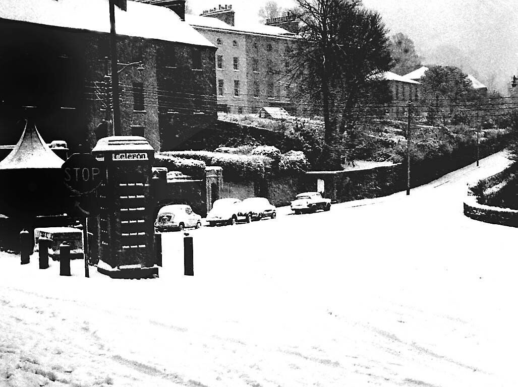 Snow at St Luke’s in Cork city, near the phone box, in December, 1962 Snow at St Luke’s in Cork city, near the phone box, in December, 1962