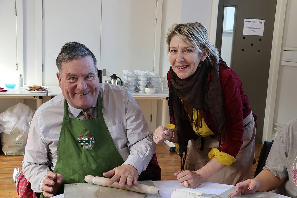 Cork city Cllr Dan Boyle with artist Martha Cashman, at the Empty Bowls Peace project for Gaza. Picture: Mary P O Connor NB no charge for this photo Cork city Cllr Dan Boyle with artist Martha Cashman, at the Empty Bowls Peace project for Gaza. Picture: Mary P O Connor NB no charge for this photo