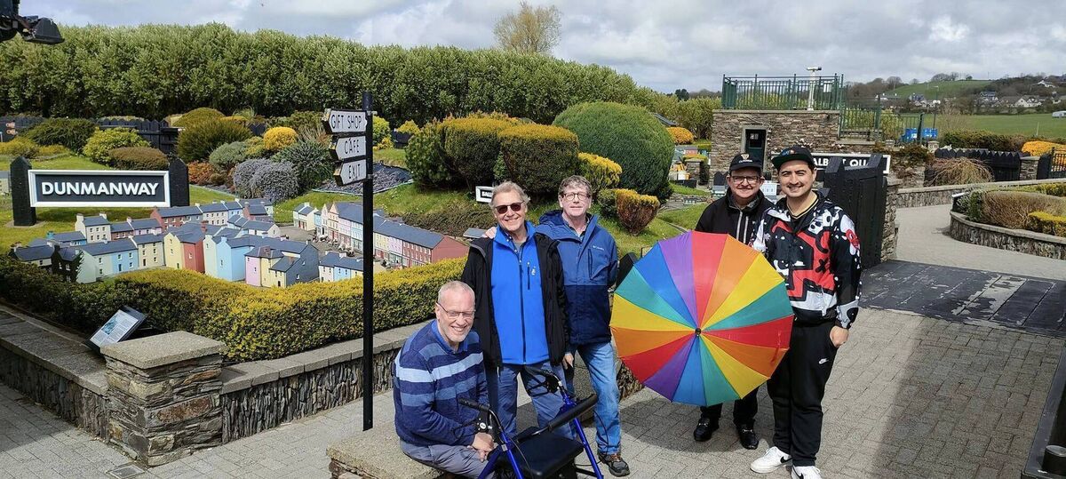 Gay Project Manager Konrad Im with the GOLD Café for older men group on a recent trip to the West Cork Model Railway Village. Photo: Gay Project. Gay Project Manager Konrad Im with the GOLD Café for older men group on a recent trip to the West Cork Model Railway Village. Photo: Gay Project.