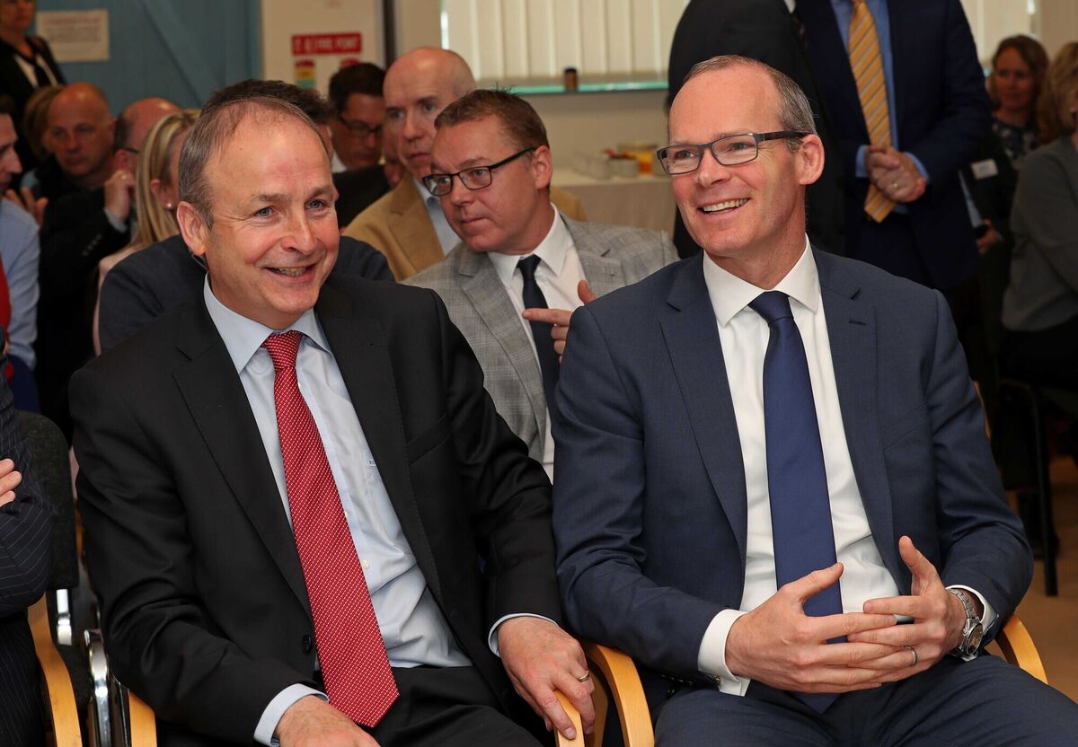 Mr Martin said he wanted to acknowledge the decision of Deputy Simon Coveney to leave government after 13 years of service. Picture: Jim Coughlan. Mr Martin said he wanted to acknowledge the decision of Deputy Simon Coveney to leave government after 13 years of service. Picture: Jim Coughlan.