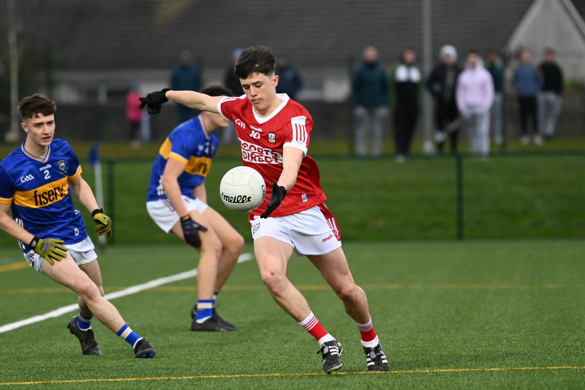 Bryan Hayes in action for Cork against Tipperary in the EirGrid Munster U20 football championship at Fethard. Picture: Larry Cummins Bryan Hayes in action for Cork against Tipperary in the EirGrid Munster U20 football championship at Fethard. Picture: Larry Cummins