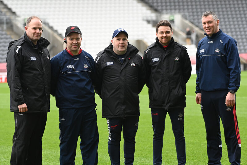 Cork U20 football management from left, Eamon O'Connor, Ray O'Mahony (manager), James Condon, Daniel Cronin and Michael O'Brien. Picture: Eddie O'Hare