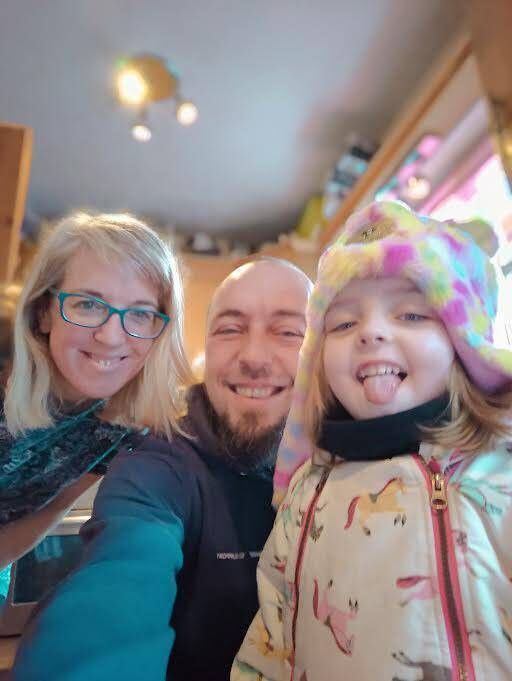 Fiona Walsh with her partner and little girl. Fiona Walsh with her partner and little girl.