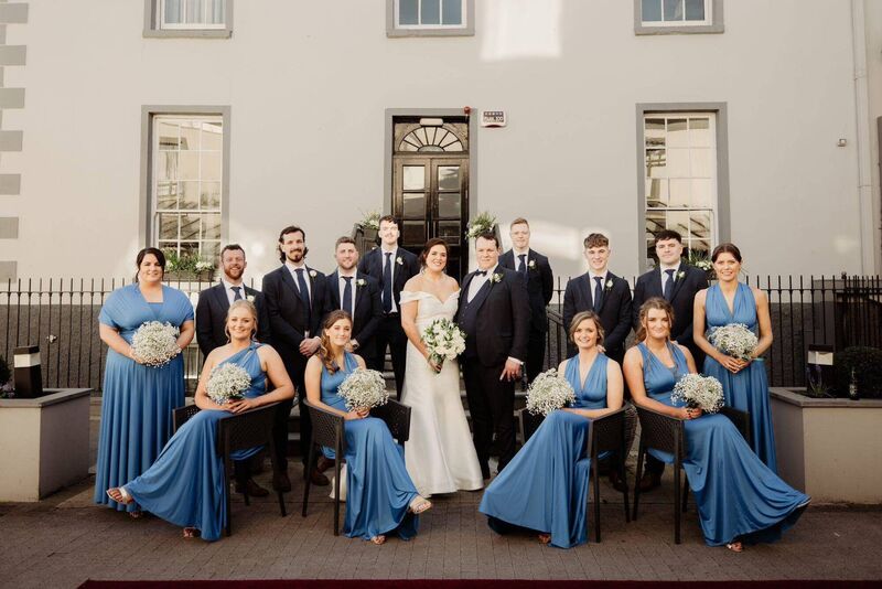 The wedding party included Best Man Peter Fahey, Maid of Honour Kate O’Sullivan, Bridesmaids Aoife Bohan, Ciara Bohan, Gillian Coombes, and Rebecca Rourke, and Groomsmen Alex Keane, Connor Frawley, Conor Ormond, Dylan Keane , and Ethan Keane. Usher was Cormac Bohan. The wedding party included Best Man Peter Fahey, Maid of Honour Kate O’Sullivan, Bridesmaids Aoife Bohan, Ciara Bohan, Gillian Coombes, and Rebecca Rourke, and Groomsmen Alex Keane, Connor Frawley, Conor Ormond, Dylan Keane , and Ethan Keane. Usher was Cormac Bohan.
