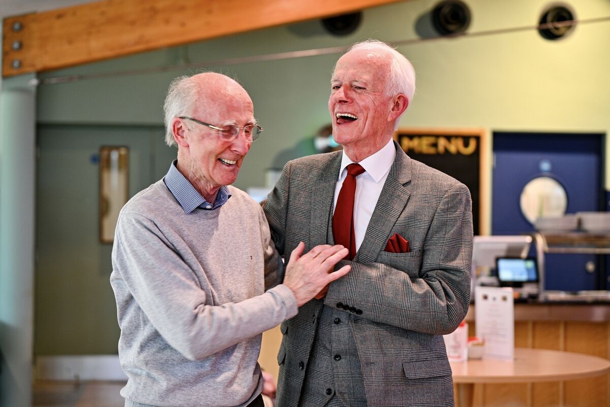 Leo O’Callaghan and Paddy O’Brien pictured at the over 60s group concert. Leo O’Callaghan and Paddy O’Brien pictured at the over 60s group concert.