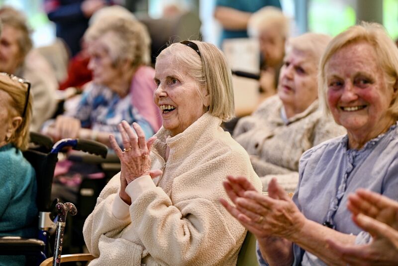 Monica Conway and Irene McKenna pictured enjoying the over 60s group concert. Monica Conway and Irene McKenna pictured enjoying the over 60s group concert.