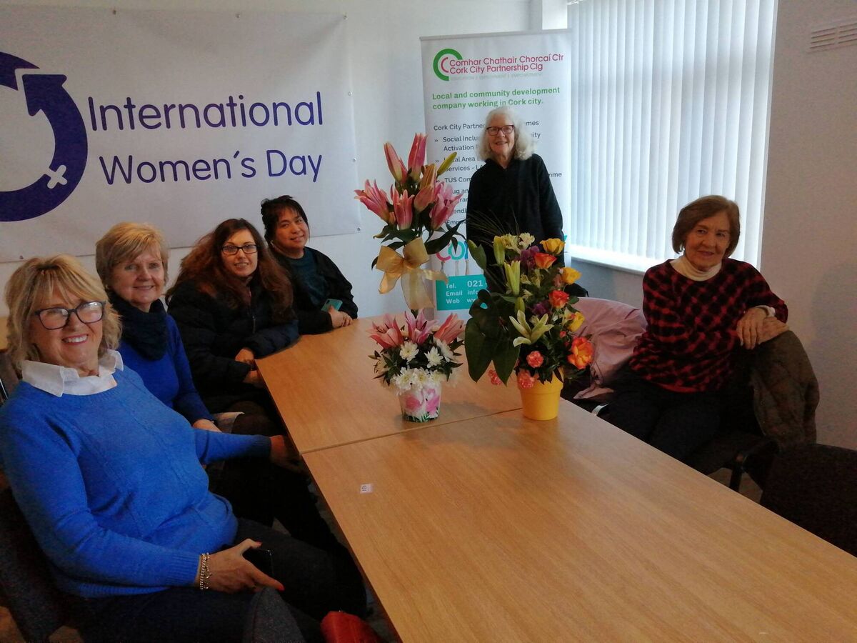 Some of the participants who recently completed an Easter flower arranging course which was held at The Community House. All participants really enjoyed the course and thanked Elaine for showing them some new skills. This course was funded by SICAP and supported by Cork City Partnership. 