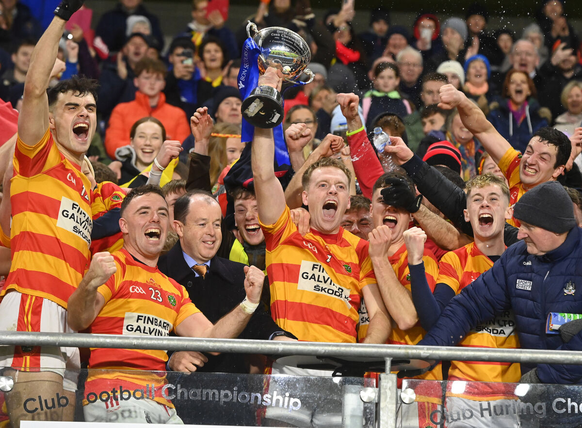 Newcestown captain Luke Meade raises the Kevin McTernan cup after defeating Dohenys. Picture: Eddie O'Hare Newcestown captain Luke Meade raises the Kevin McTernan cup after defeating Dohenys. Picture: Eddie O'Hare