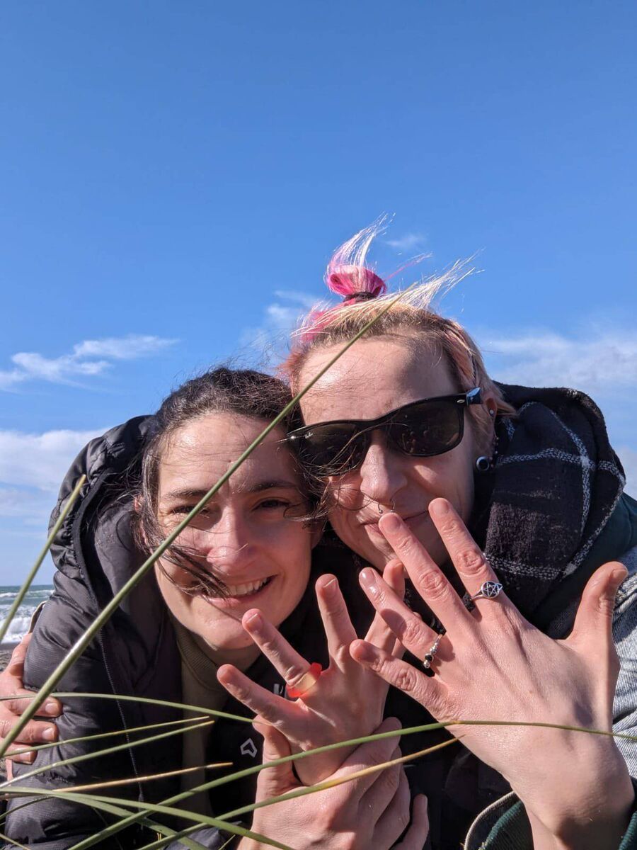 CJ proposed to Lindsey with a haribo ring because they couldn't find one that suited them.