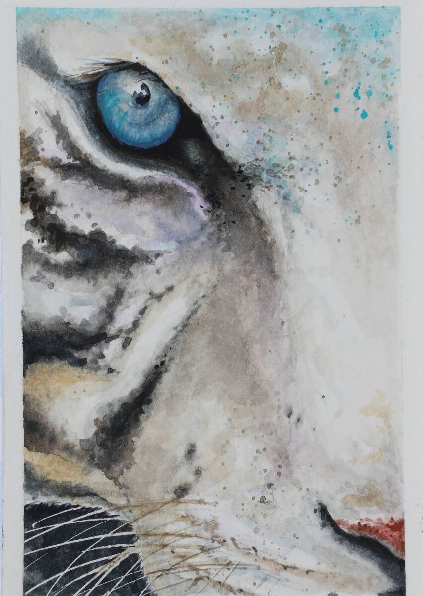 One of more than 3,300 original postcard-size artworks for sale in Incognito. Each piece is priced at €65, no matter the artist, with funds raised going to support the Jack and Jill Children’s Foundation’s in-home nursing care and respite support services for over 400 children across Ireland.