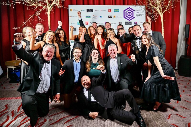 CBA President Aaron Mansworth pictured pictured with management and staff from the Marina Market, winner of the Best New Business Award at the Cork Business Association’s Cork Business of the Year Awards.  Corkbusness.ie Picture Chani Anderson