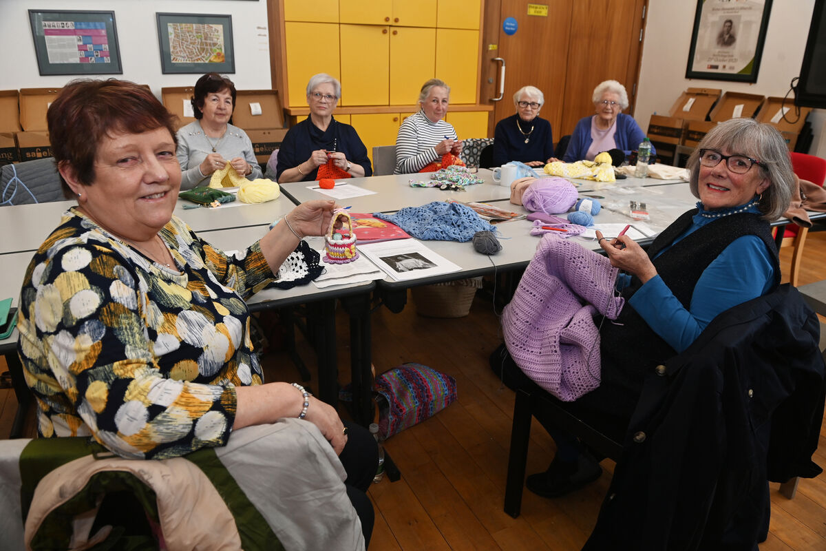 Members of Ballyphehane Tuesday afternoon crocket class, Ann Murphy, Mary Corcoran, Nora Collins, Mary O'Connor, Jo Neff, Bridie Ahern and Bernadette Smith at Tory Top library in Ballyphehane. Picture; Eddie O'Hare Members of Ballyphehane Tuesday afternoon crocket class, Ann Murphy, Mary Corcoran, Nora Collins, Mary O'Connor, Jo Neff, Bridie Ahern and Bernadette Smith at Tory Top library in Ballyphehane. Picture; Eddie O'Hare