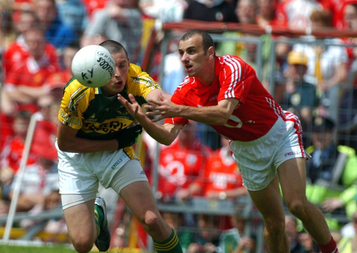 Cork's John Miskella gets the ball away from Kerry's Kieran Donaghy during the Munster SFC final in Killarney in 2007. Picture: Eddie O'Hare Cork's John Miskella gets the ball away from Kerry's Kieran Donaghy during the Munster SFC final in Killarney in 2007. Picture: Eddie O'Hare