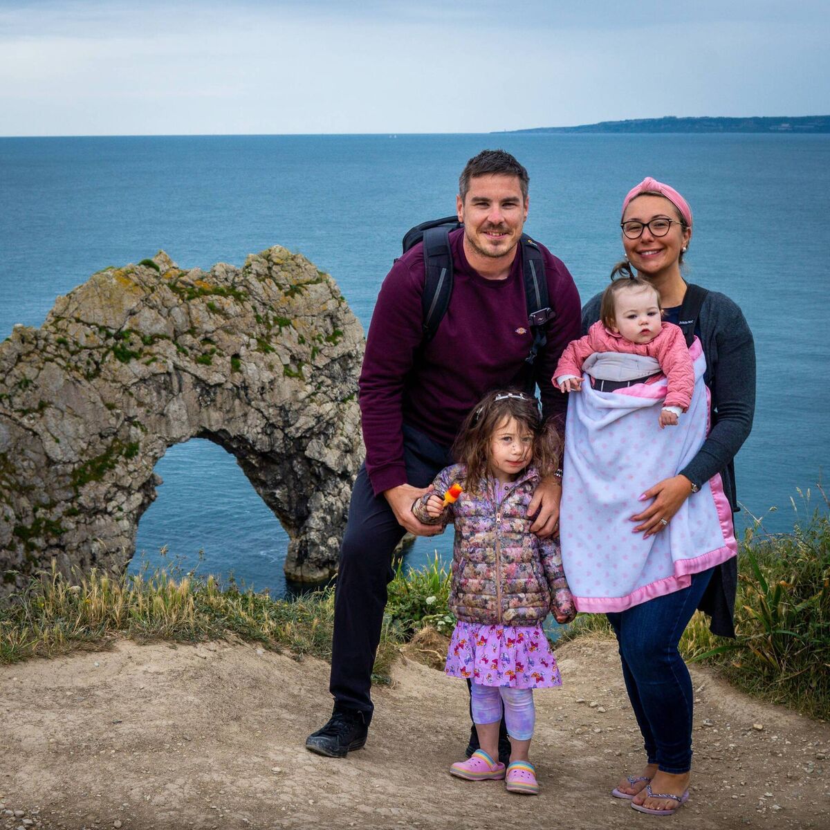Keith with his wife Nadia and their children.