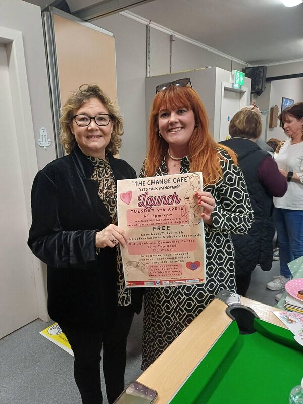 Carol Murphy, Hospital Saturday Fund and Grainne O'Connell Walsh, Ballyphehane Togher Community Development Project at the launch of The Change Cafe. Carol Murphy, Hospital Saturday Fund and Grainne O'Connell Walsh, Ballyphehane Togher Community Development Project at the launch of The Change Cafe.