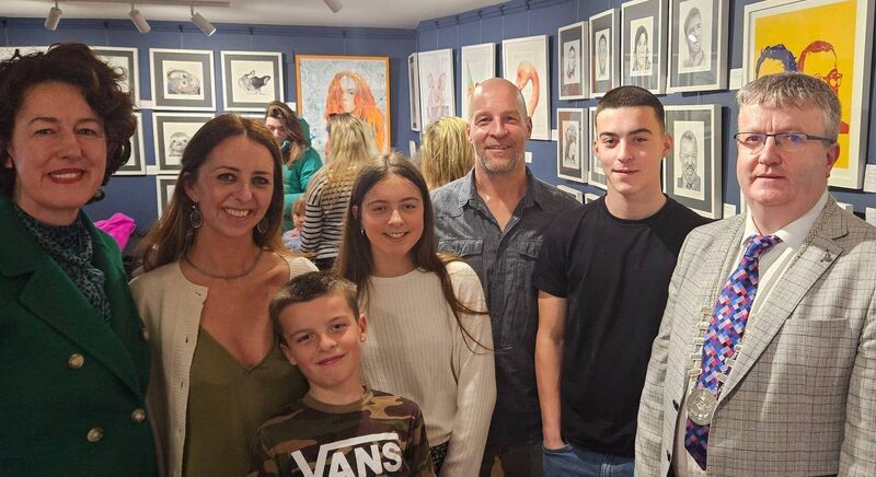 Audrey Cantillon Artist at the launch of her most recent exhibition.