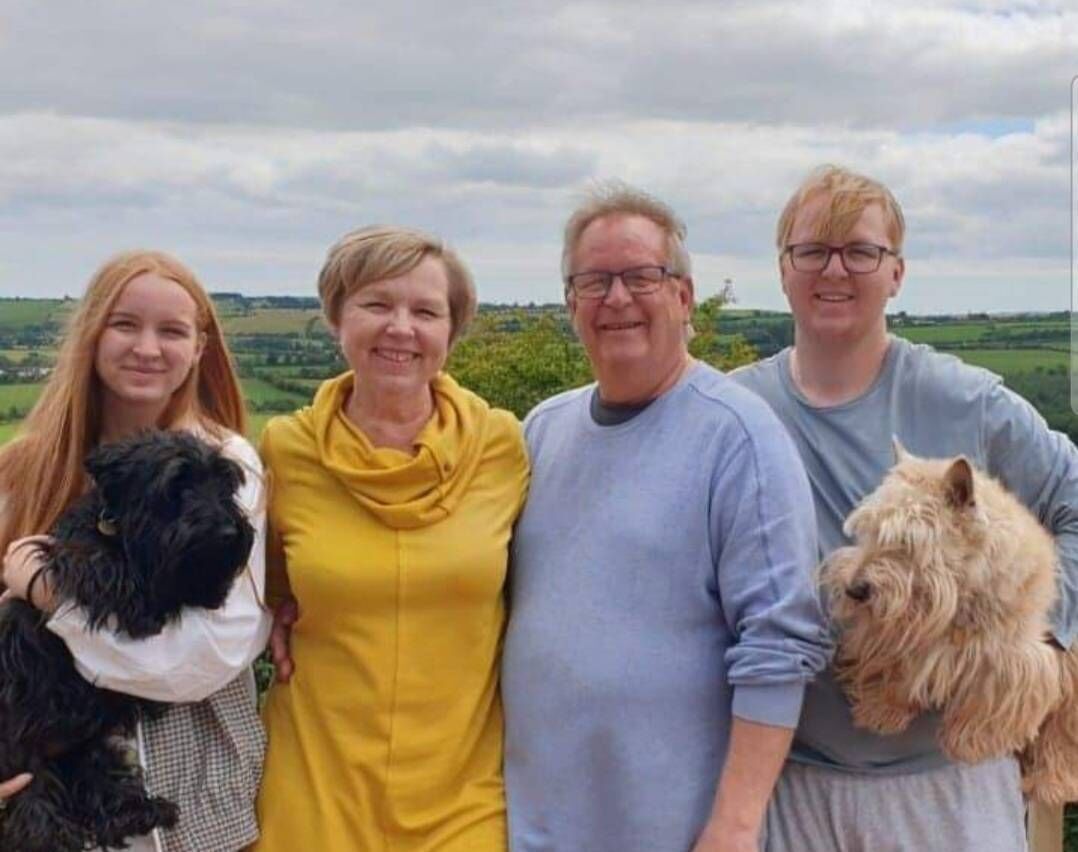Emma McNally Jacobs, with her family. Emma McNally Jacobs, with her family.