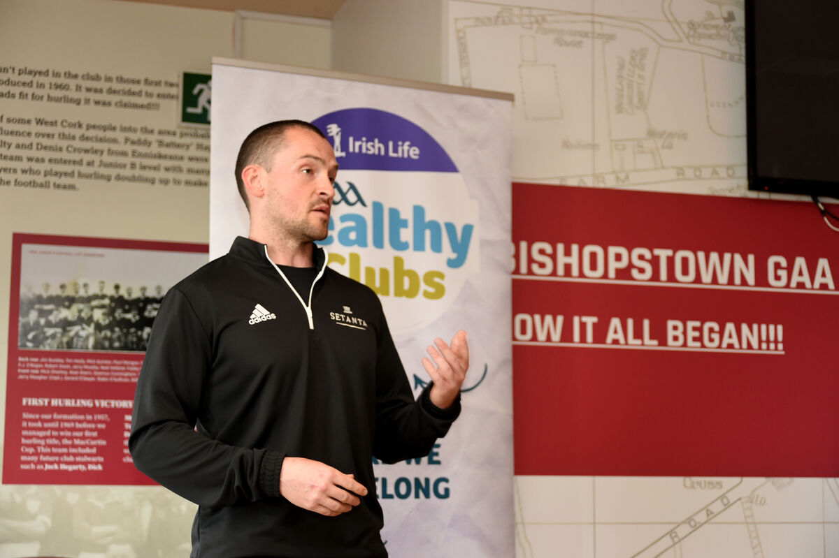  Ian Jones of Setanta Wellness College at the Phase 5 launch. He's now working with the Cork hurlers. Picture: Larry Cummins. 