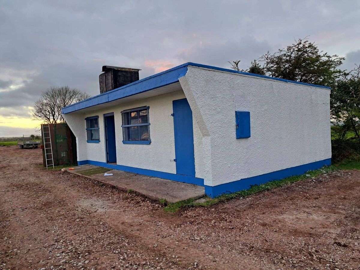Ballyphehane's dressing rooms painted last week in the club colours. 