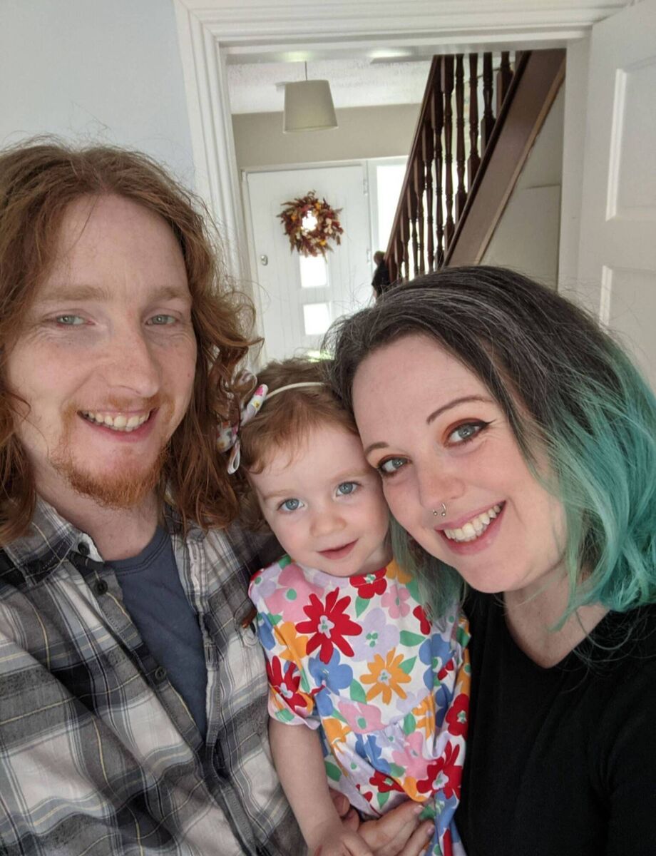 Rita Casey of Poppy Rose Prints, with fiancée Brian and daughter Poppy.