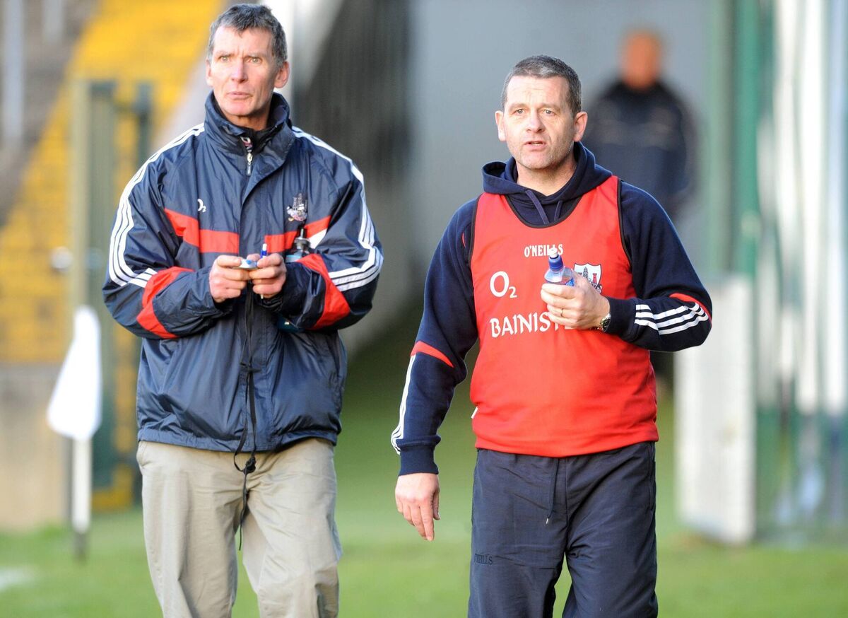 Ephie Fitzgerald while he was manager of the Cork minor footballers in 2012 with selector Haulie O'Neill. Picture: Eddie O'Hare
