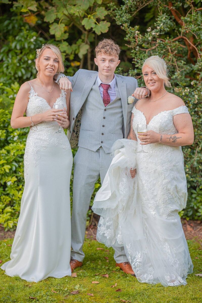 The newlyweds, Aisling and Noelle, with bestman Shane, on their special day. The newlyweds, Aisling and Noelle, with bestman Shane, on their special day.