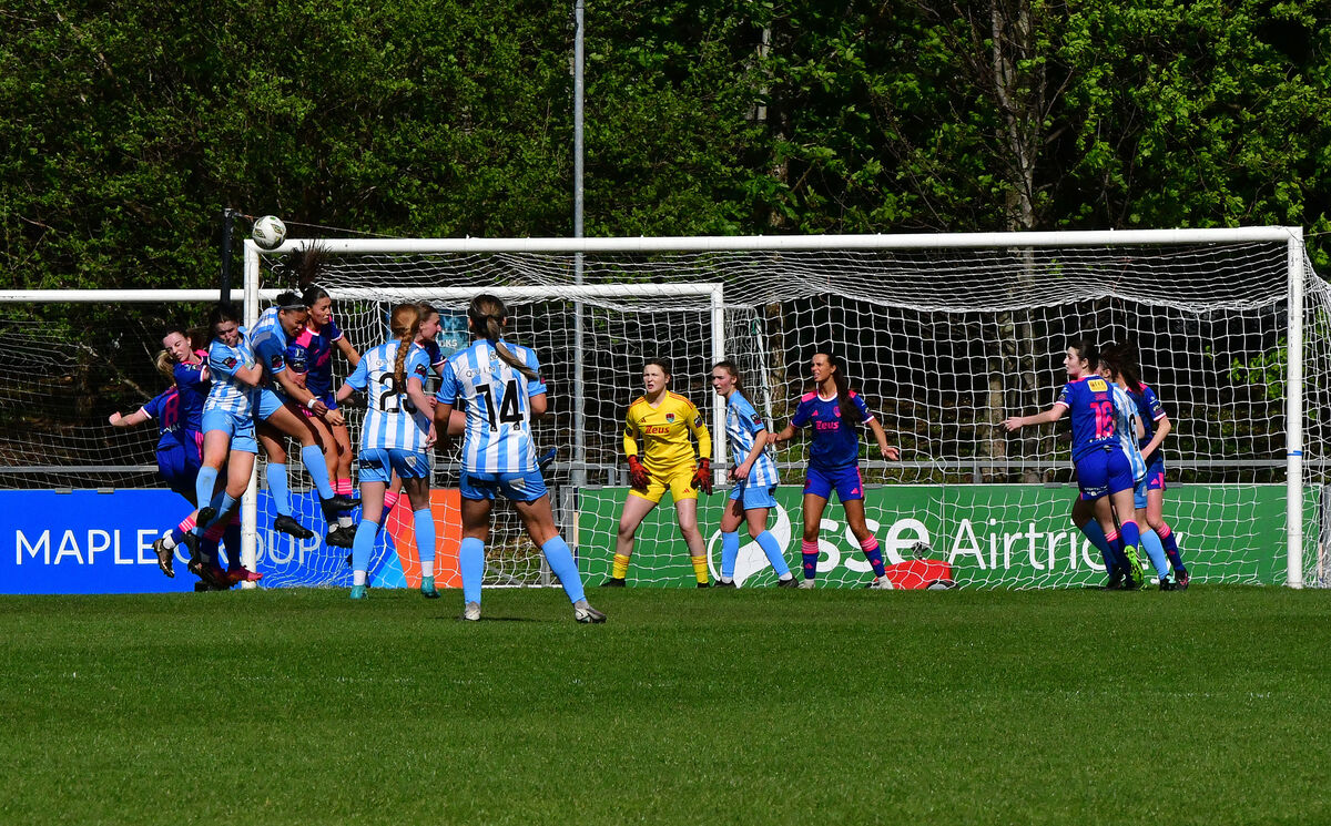  Goalmouth action from Cork City v DLR Waves. Picture: Moya Nolan
