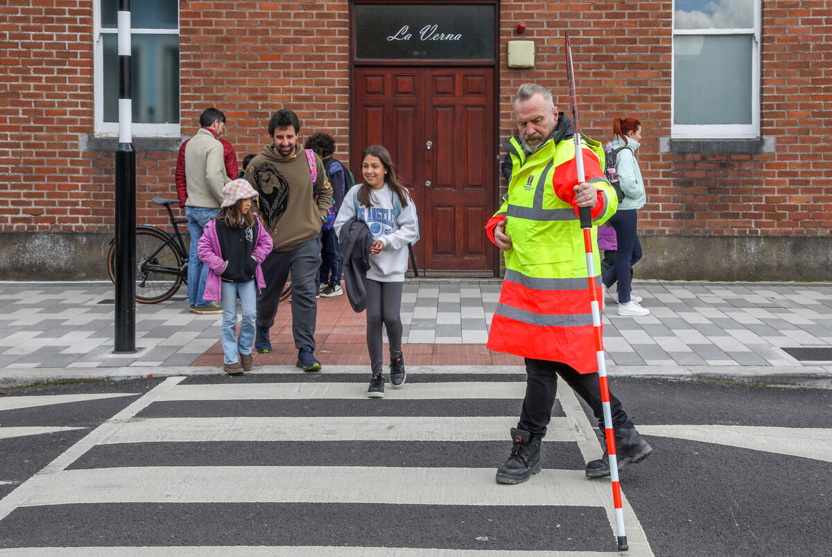 New school warden George Patterson keeping pupils and parents safe outside the Educate Together school on Grattan Street, Cork. Picture: David Creedon. New school warden George Patterson keeping pupils and parents safe outside the Educate Together school on Grattan Street, Cork. Picture: David Creedon.