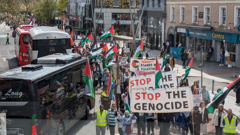 More than 1,100 protestors take part in 27th weekly Cork rally in support of Palestine