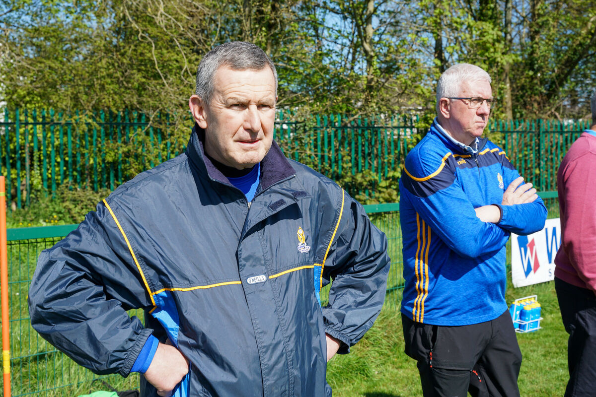 The Barrs management team of John Cremin and Ger Cunningham watch on from the sidelines Picture by Noel Sweeney The Barrs management team of John Cremin and Ger Cunningham watch on from the sidelines Picture by Noel Sweeney