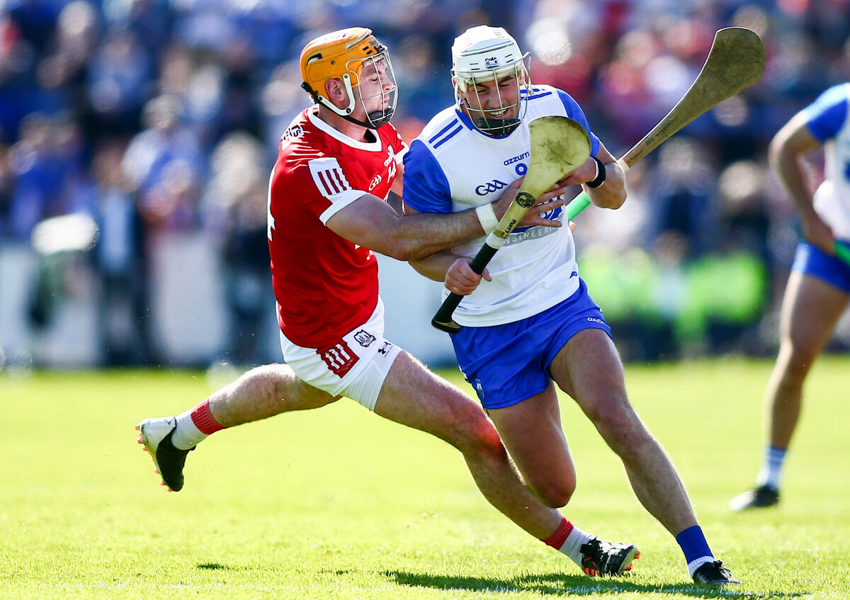 Waterford vs Cork: Cork’s Sean Twomey tackles Waterford’s Neil Montgomery Waterford vs Cork: Cork’s Sean Twomey tackles Waterford’s Neil Montgomery