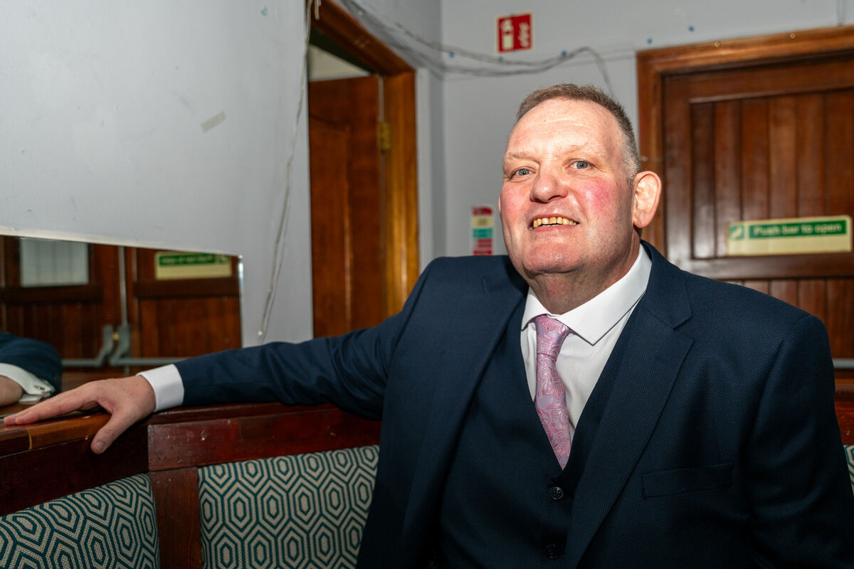  Aidan Dalton proudly wearing his suit for the first time since his dramatic weight loss. Picture: Noel Sweeney.