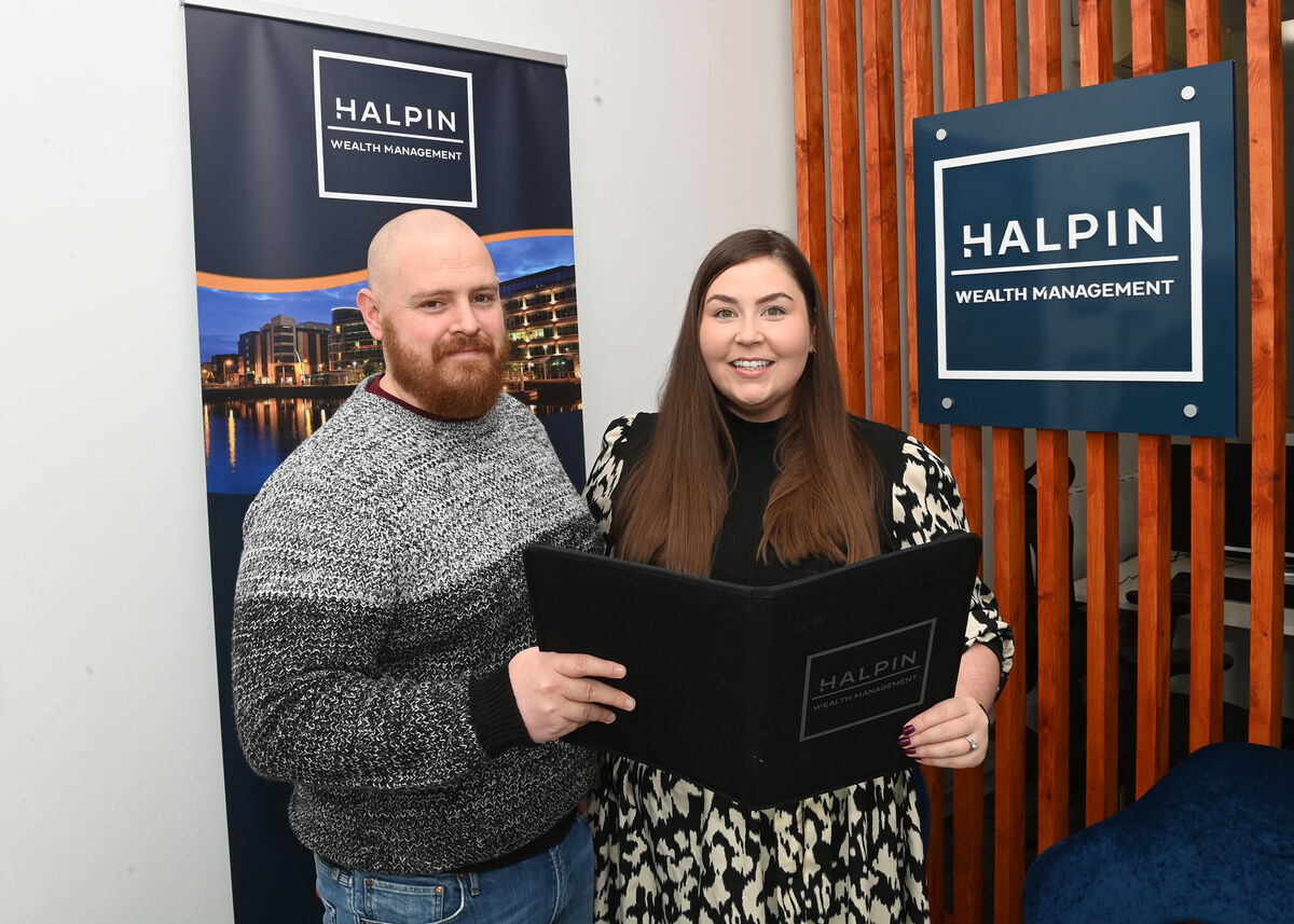 Samantha Halpin, Managing Director, Halpin Wealth Management with her husband Ben at the business premises at 79 Douglas Road, Cork. Pic Larry Cummins