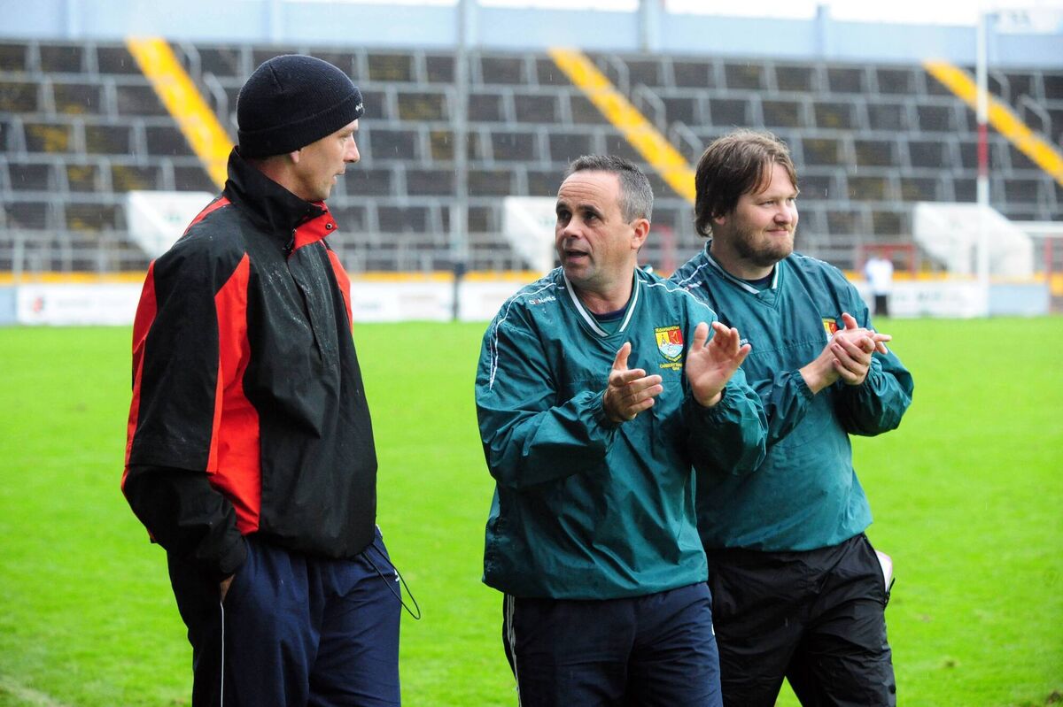 Cork minor football manager Micheál 'Haulie' O'Sullivan on the left while he was boss of Carbery Rangers. Picture: Eddie O'Hare