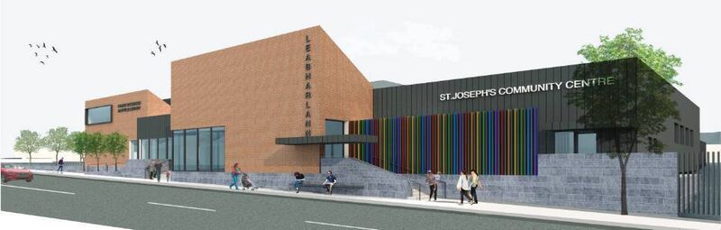 A CGI of the proposed new Mayfield library and St Joseph's Community Centre. Image via consult.corkcity.ie/.