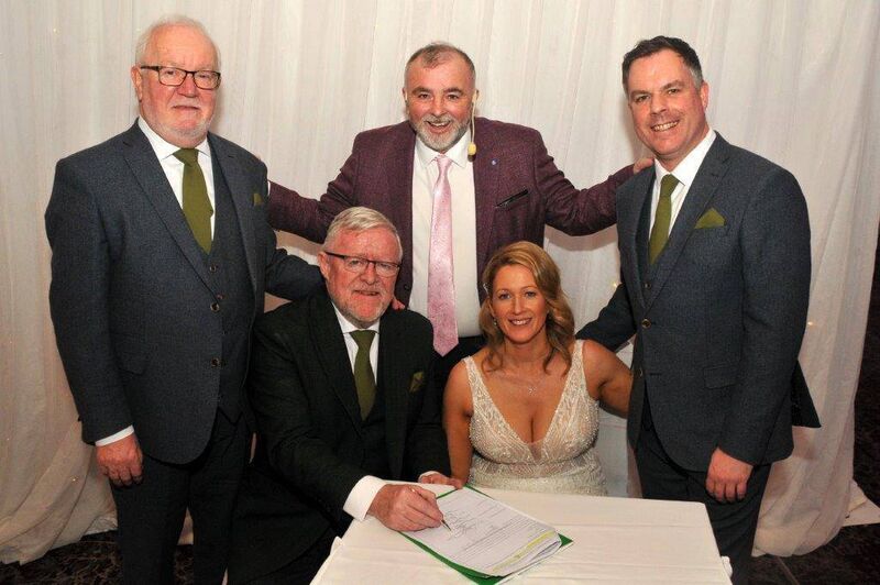 The couple were married by Brian Twomey. They had two witnesses, Terry’s friend Patsy Ryan and Rose’s brother Mike Lucey. The couple were married by Brian Twomey. They had two witnesses, Terry’s friend Patsy Ryan and Rose’s brother Mike Lucey.