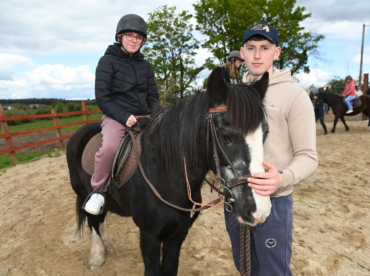 St. Patrick's College student Grace O'Callaghan with Noel Buckley, staff during the equine therapy classes at Equine Therapy Cork. Picture; Eddie O'Hare St. Patrick's College student Grace O'Callaghan with Noel Buckley, staff during the equine therapy classes at Equine Therapy Cork. Picture; Eddie O'Hare