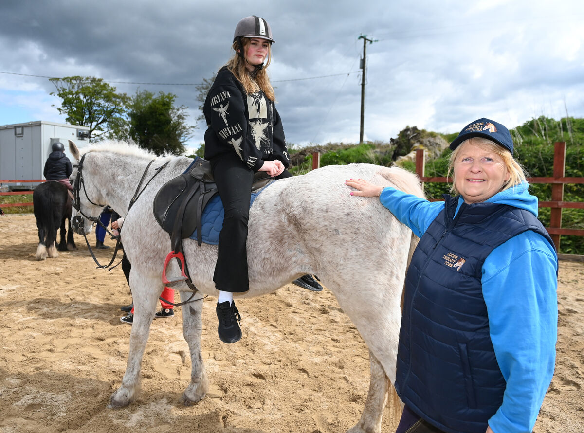 St. Patrick's College student Josephine Dempster with Julia Buckley, proprietor Equine Therapy Cork. Picture; Eddie O'Hare St. Patrick's College student Josephine Dempster with Julia Buckley, proprietor Equine Therapy Cork. Picture; Eddie O'Hare
