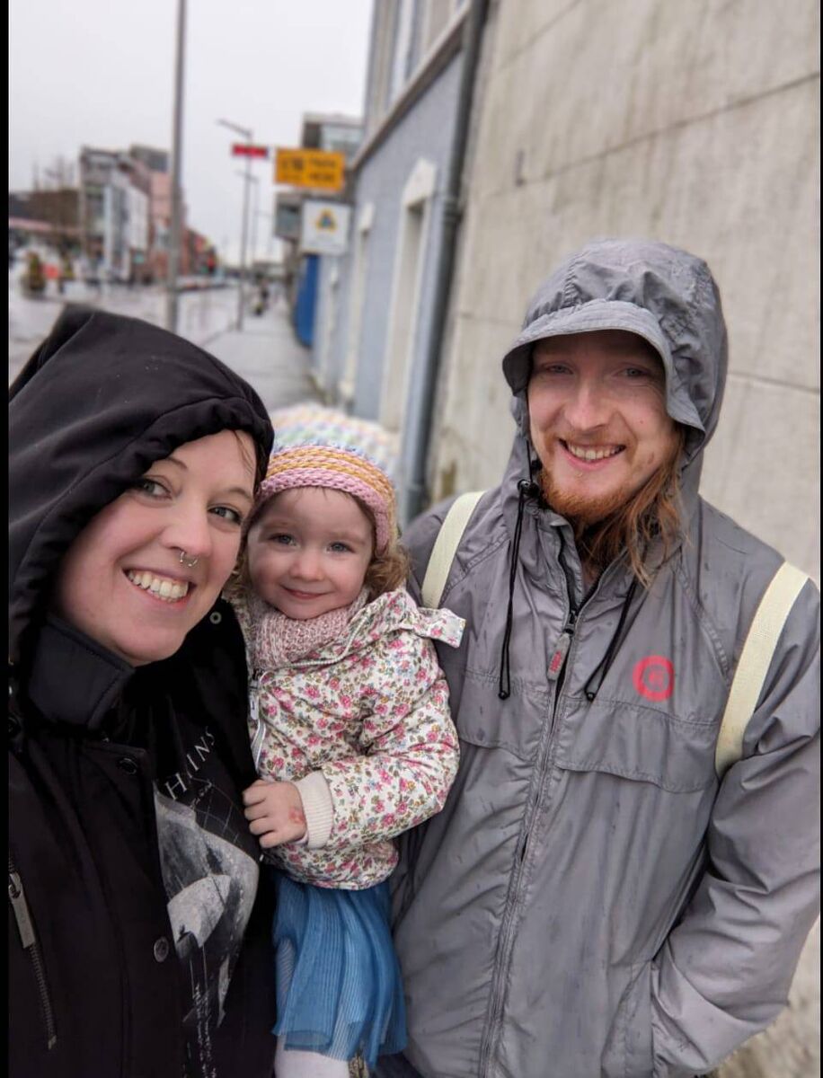 Rita Casey and Brian Buckeridge with their daughter Poppy.