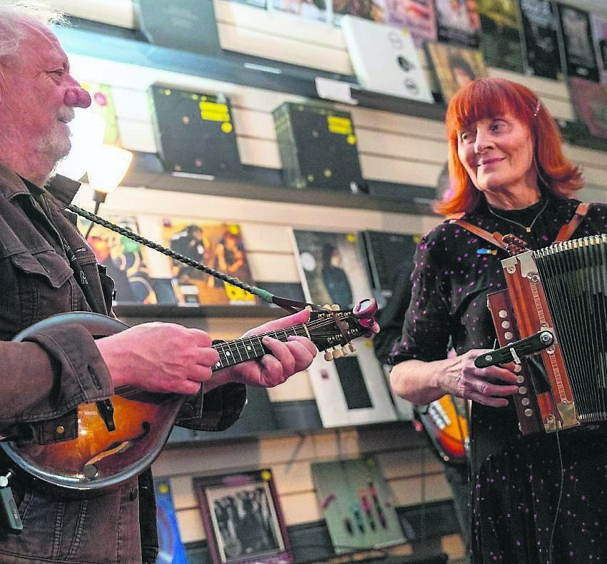 Two Time Polka performing as part of Record Store Day Music Zone Togher. Picture by Noel Sweeney Two Time Polka performing as part of Record Store Day Music Zone Togher. Picture by Noel Sweeney