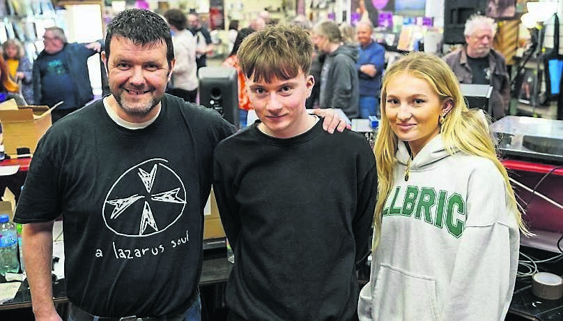Ray O'Brien, Shane Walsh and Mia Walsh from Music Zone in Togher. Picture by Noel Sweeney Ray O'Brien, Shane Walsh and Mia Walsh from Music Zone in Togher. Picture by Noel Sweeney