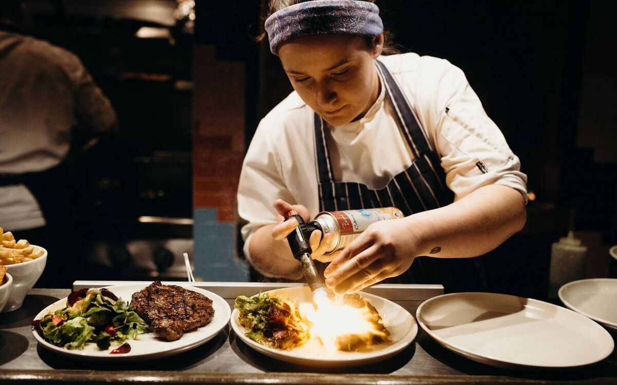 Aishling at work. Aishling at work.