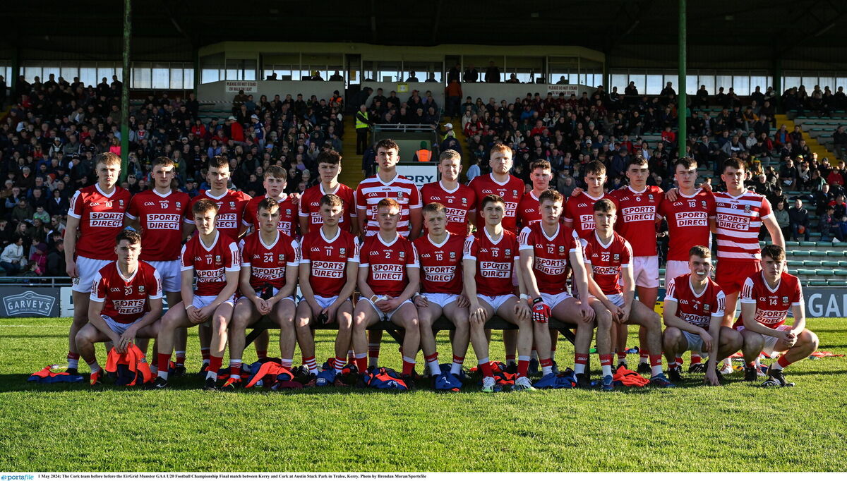 The Cork team before the Kerry match. Picture: Brendan Moran/Sportsfile The Cork team before the Kerry match. Picture: Brendan Moran/Sportsfile